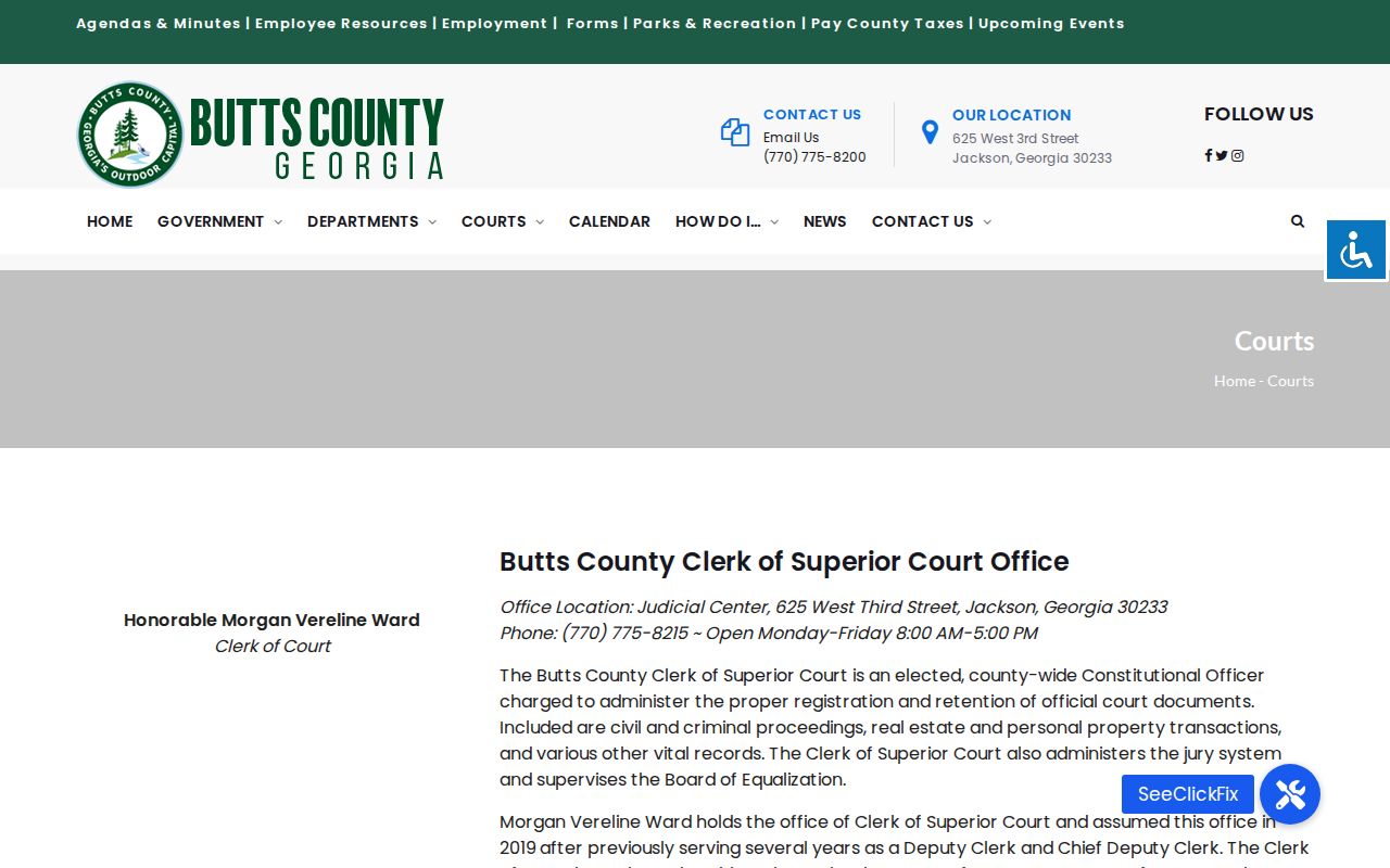 Butts County warrant records court system overview